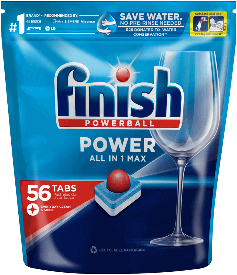 Finish Power Regular All-in-1 Max Dishwasher Tablets 56pk