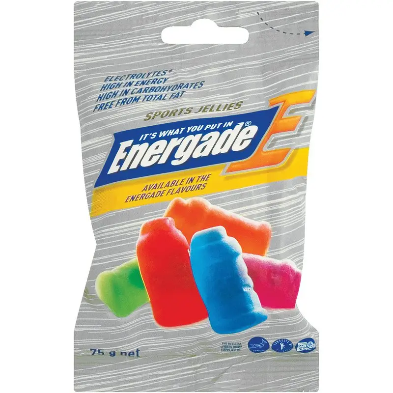 Front of Energade Sports Jellies 75 g pack