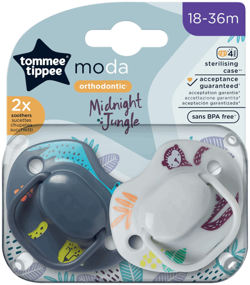 Tommee Tippee 18-36 Months Moda Soothers 2s