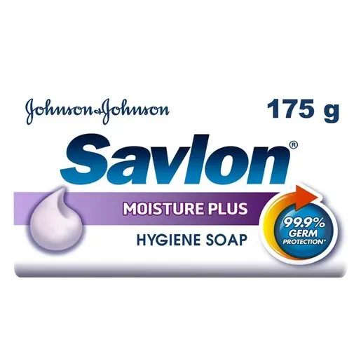 Front of Savlon Moisture Plus Hygiene Soap 175 g bar