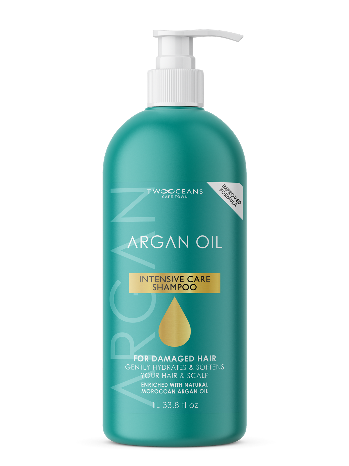 Front of Two Oceans Argan Oil Intensive Care Shampoo 1L pump bottle
