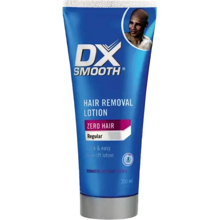 Front of DX Smooth Zero Hair Regular Hair Removal Lotion 200 ml tube