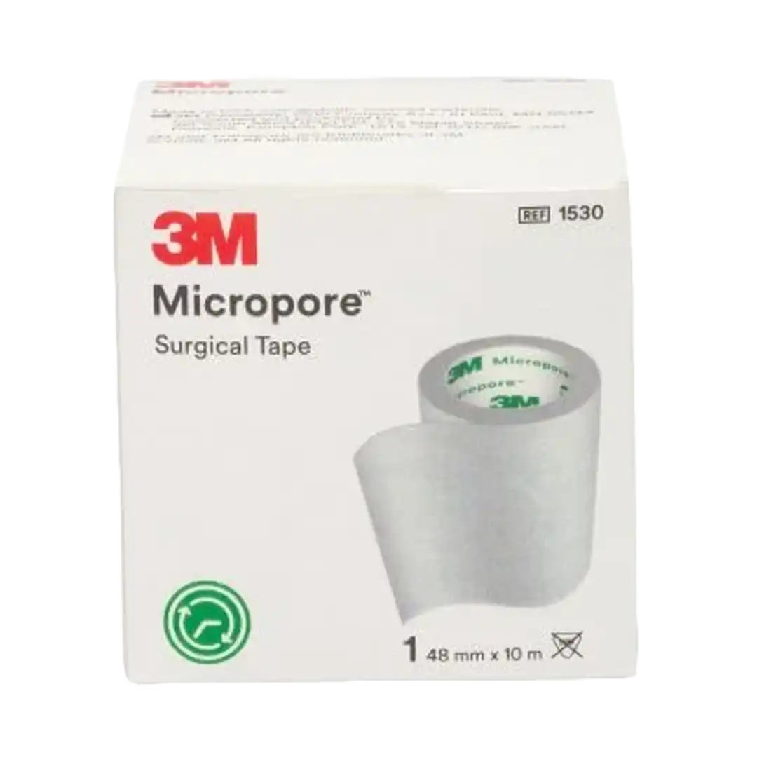 Front of 3M Micropore Surgical Tape box, 48mm x 10m roll