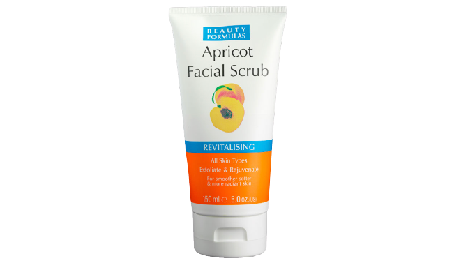Front of Beauty Formulas Apricot Facial Scrub 150ml tube
