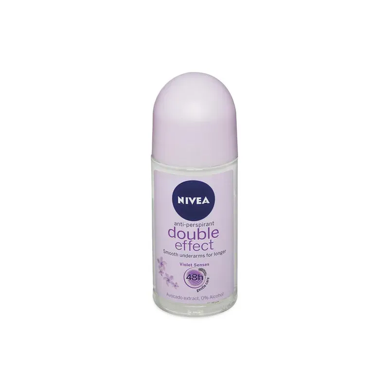 Front of NIVEA Deo Double Effect Violet Senses Roll-On 50ml