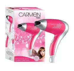 Front of Carmen Paris Compact Pink hairdryer box