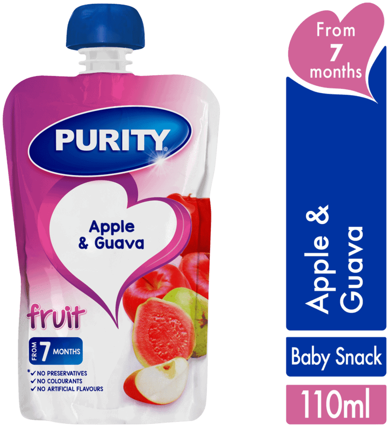 Purity From 7 Months Apple & Guava Fruit 110ml