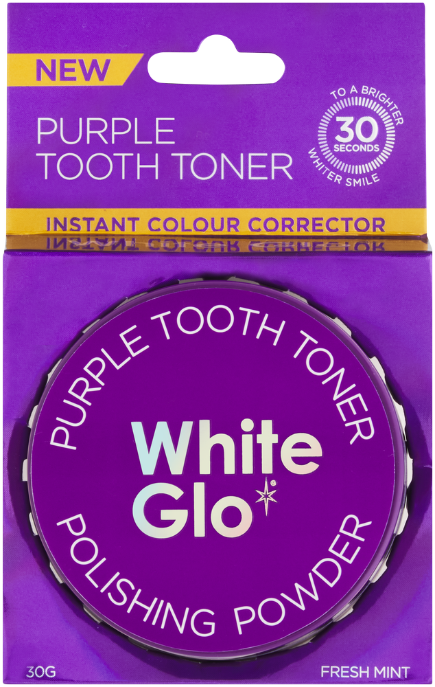 White Glo Purple Tooth Toner Polishing Powder 30g