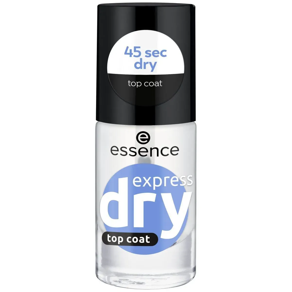 Front of essence Express Dry Top Coat nail polish bottle
