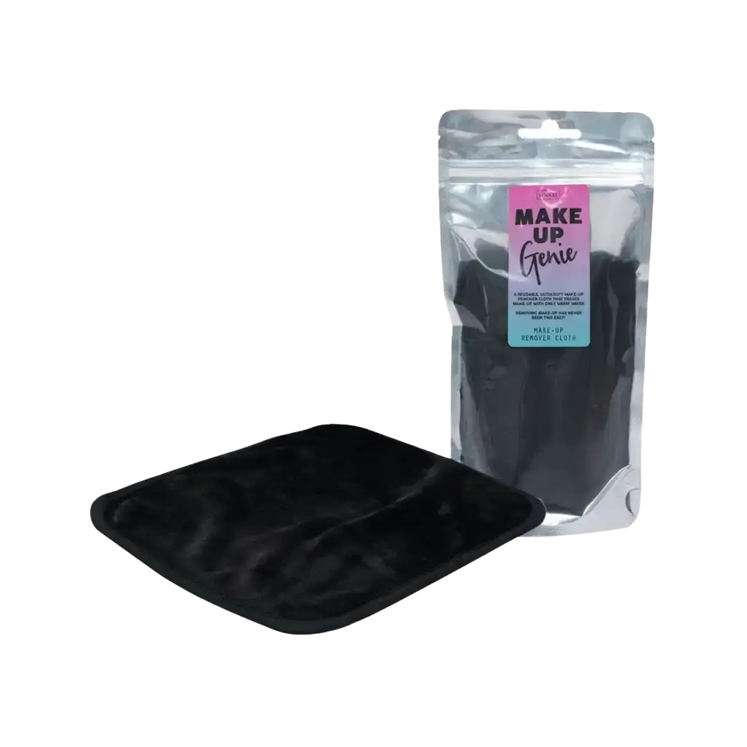 Jenam Make Up Genie reusable make-up remover cloth with pouch packaging