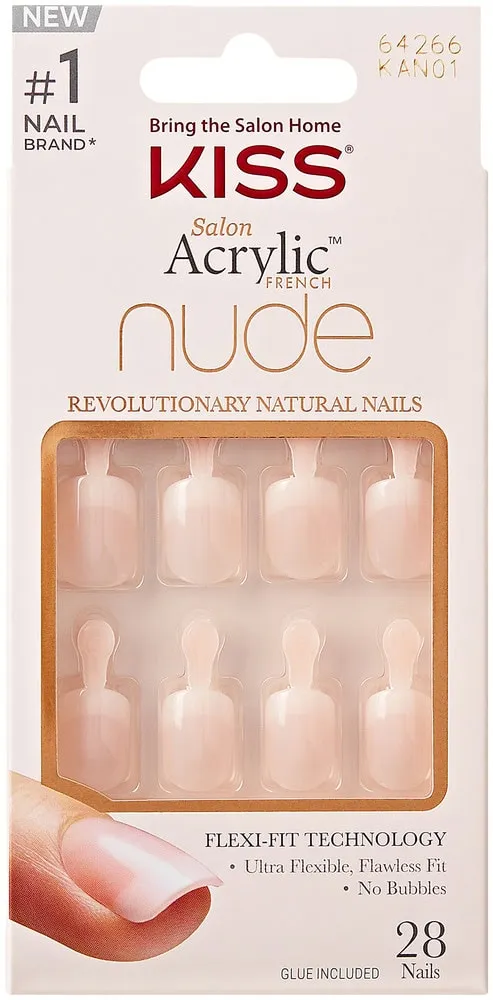 KISS Salon Acrylic Nude French Nails 28pc