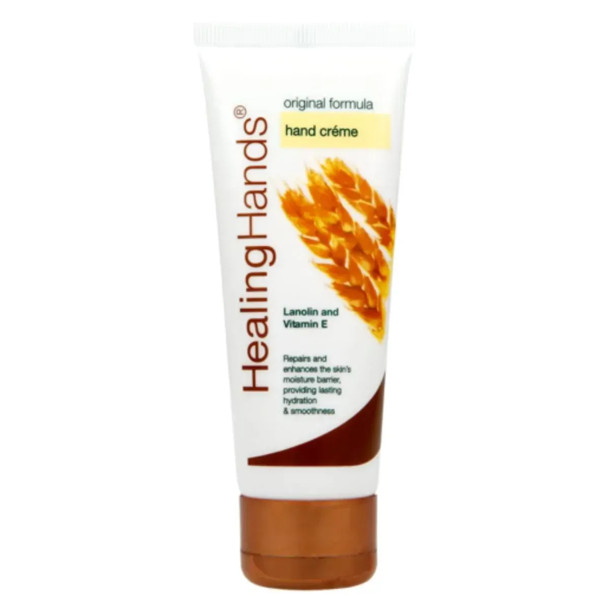 Front of Healing Hands Original Formula Hand Créme tube 75 g