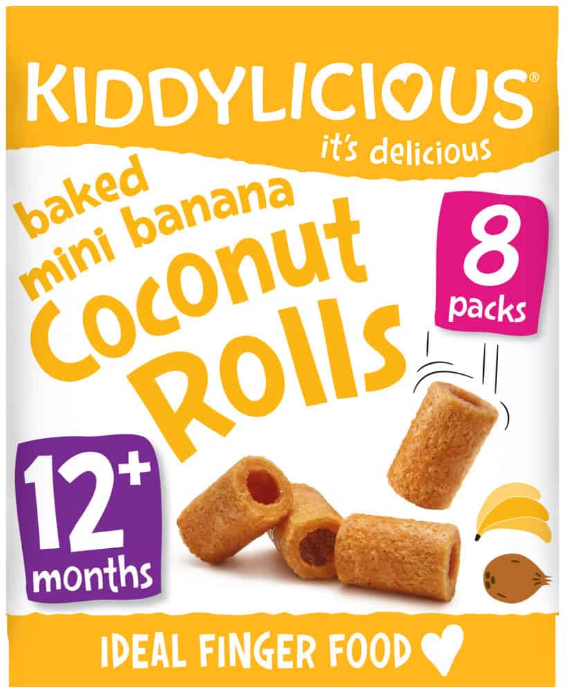 Kiddylicious Banana Mini Coconut Rolls 5 x 8pk