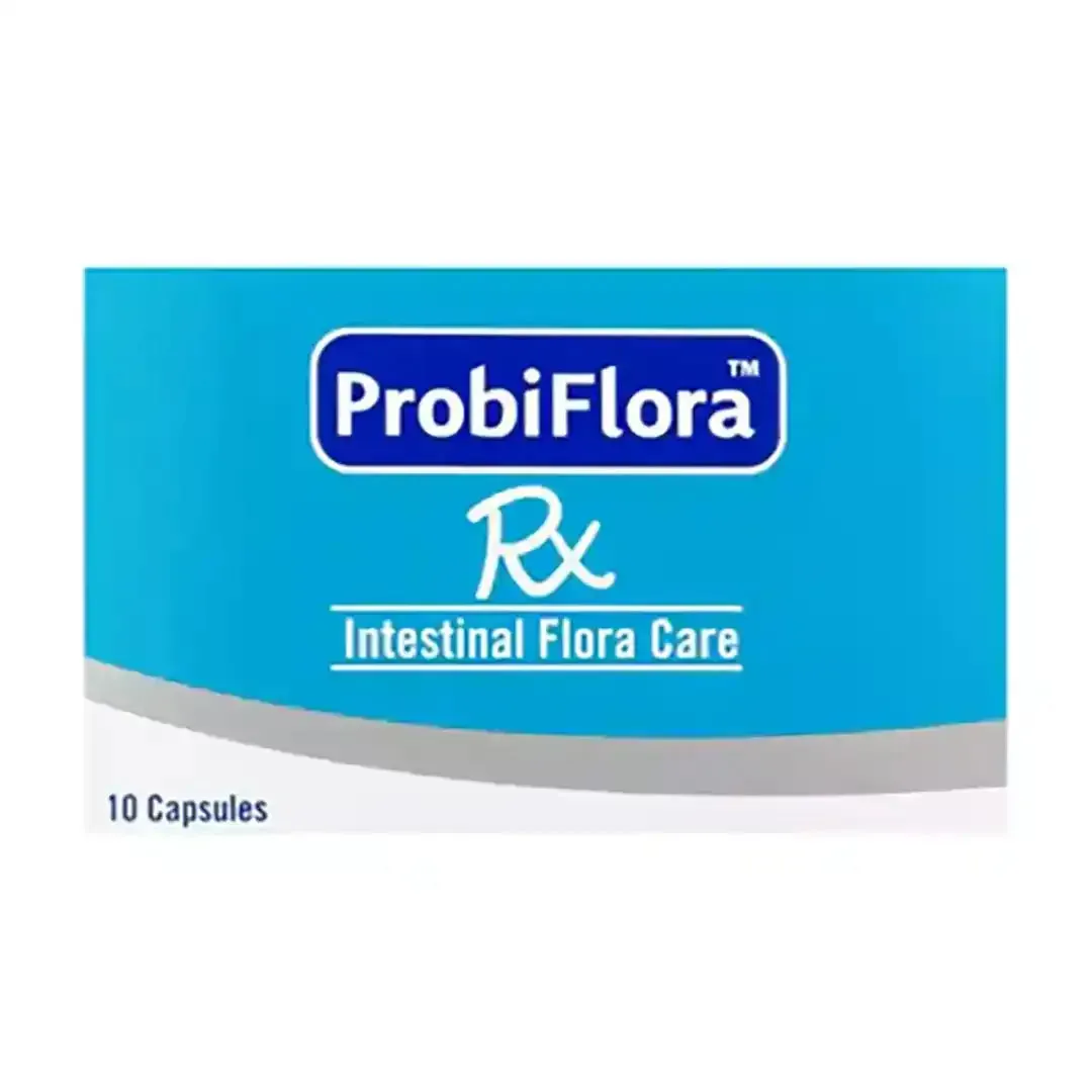Front of Adcock Ingram ProbiFlora Rx Intestinal Flora Care 10 capsules box