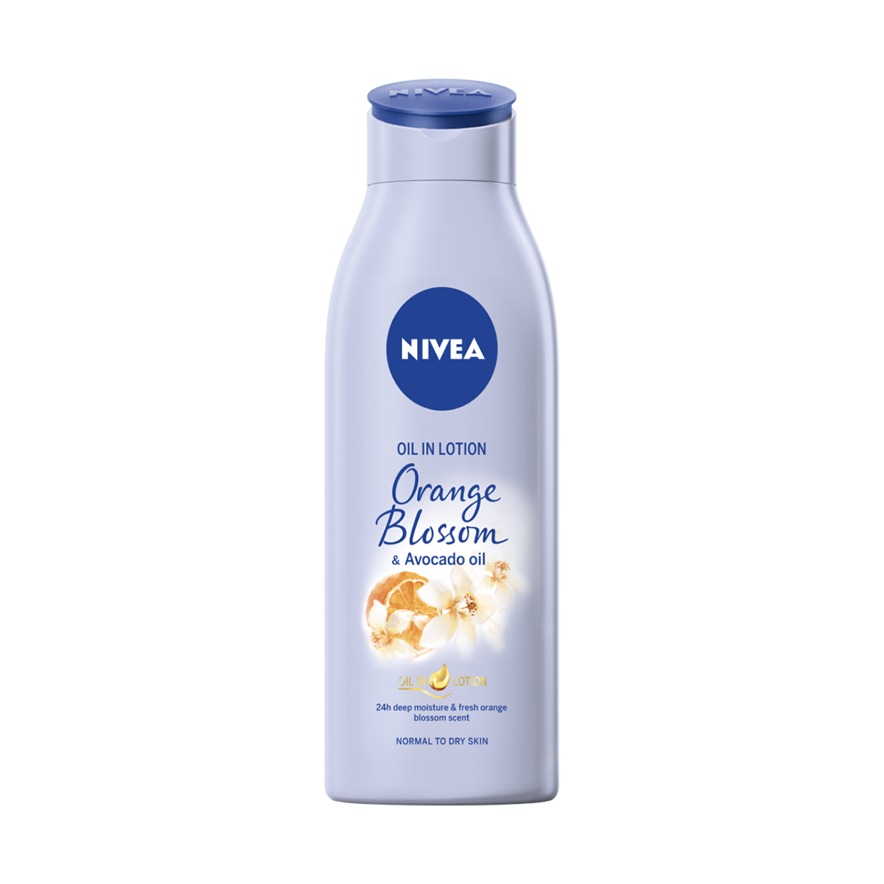 Front of NIVEA Orange Blossom & Avocado Oil Body Lotion 400ml bottle