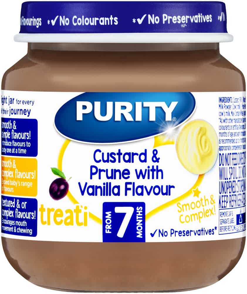 Purity From 7 Months Custard & Prune with Vanilla Flavour Treati 125ml