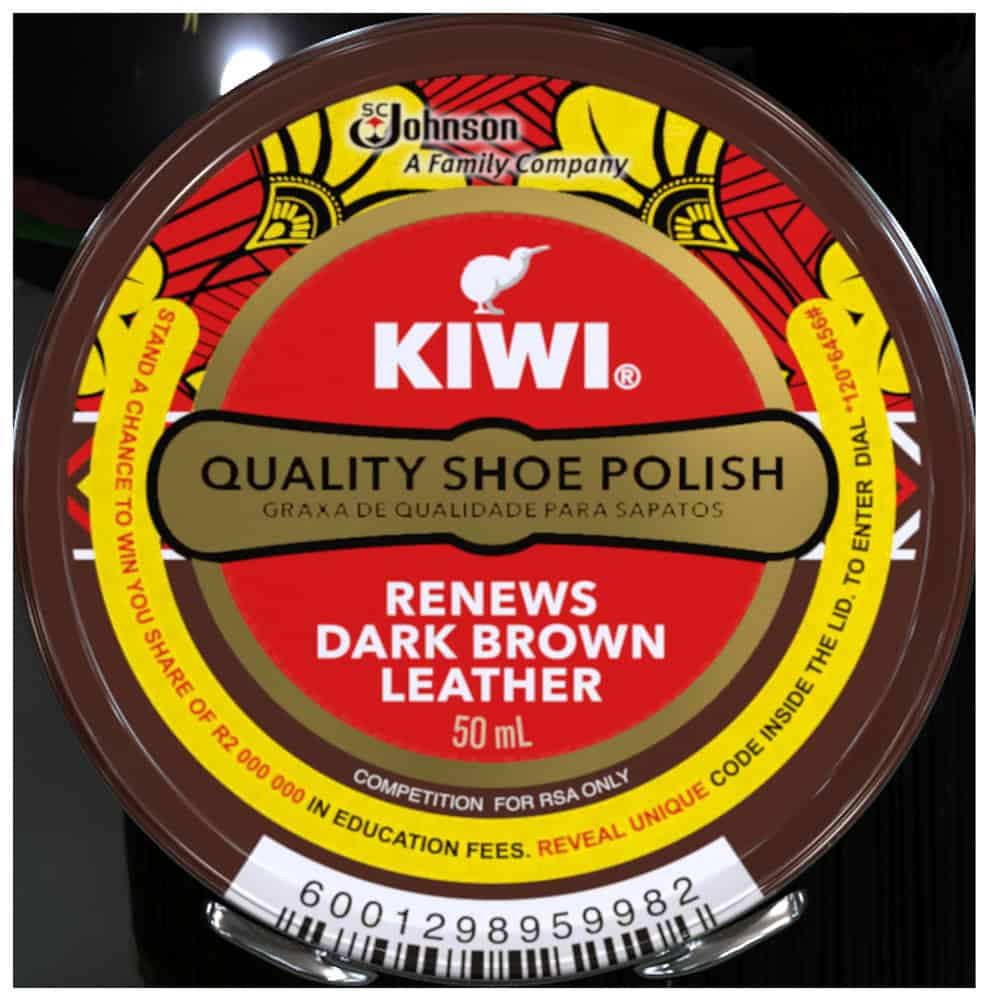 Kiwi Dark Brown Leather Shoe Polish 50ml