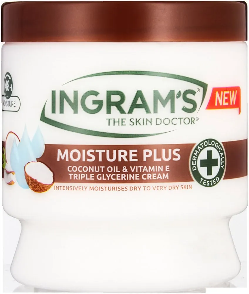 Ingram's Moisture Plus Coconut Oil & Vitamin E Triple Glycerine Cream 450ml