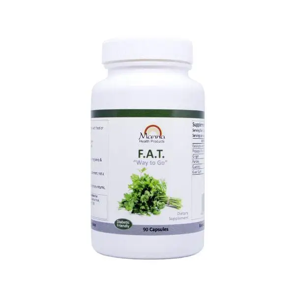 Front of Manna Health Products F.A.T. Fat Burner 90 Capsules bottle