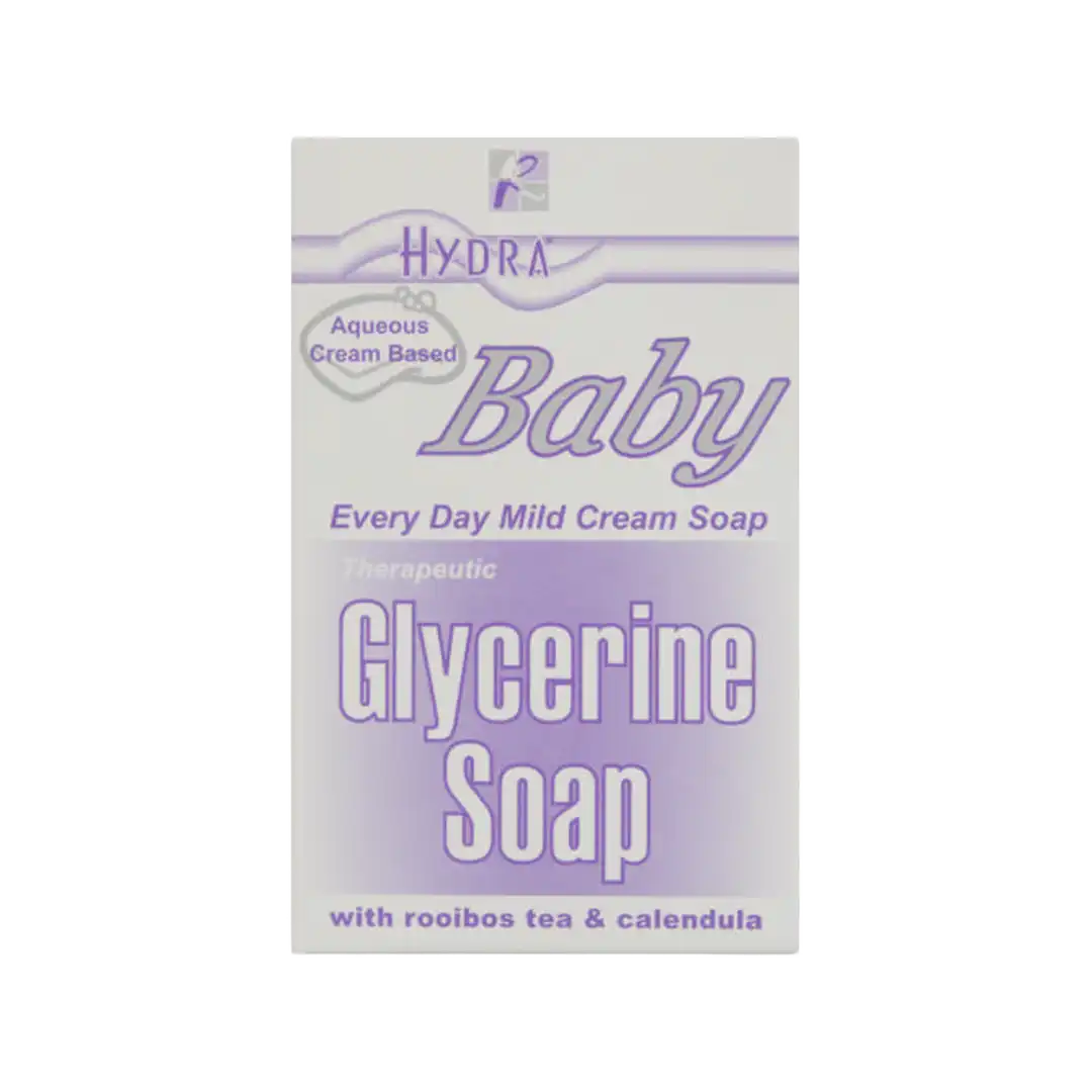 Front of Hydra Baby Glycerine Soap 100 g box