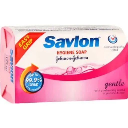 Front of Savlon Gentle Hygiene Soap 175 g bar