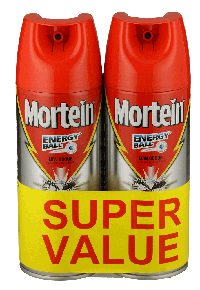 Mortein Energy Ball Low Odour Muti Insect Killer Aerosol 2 x 300ml