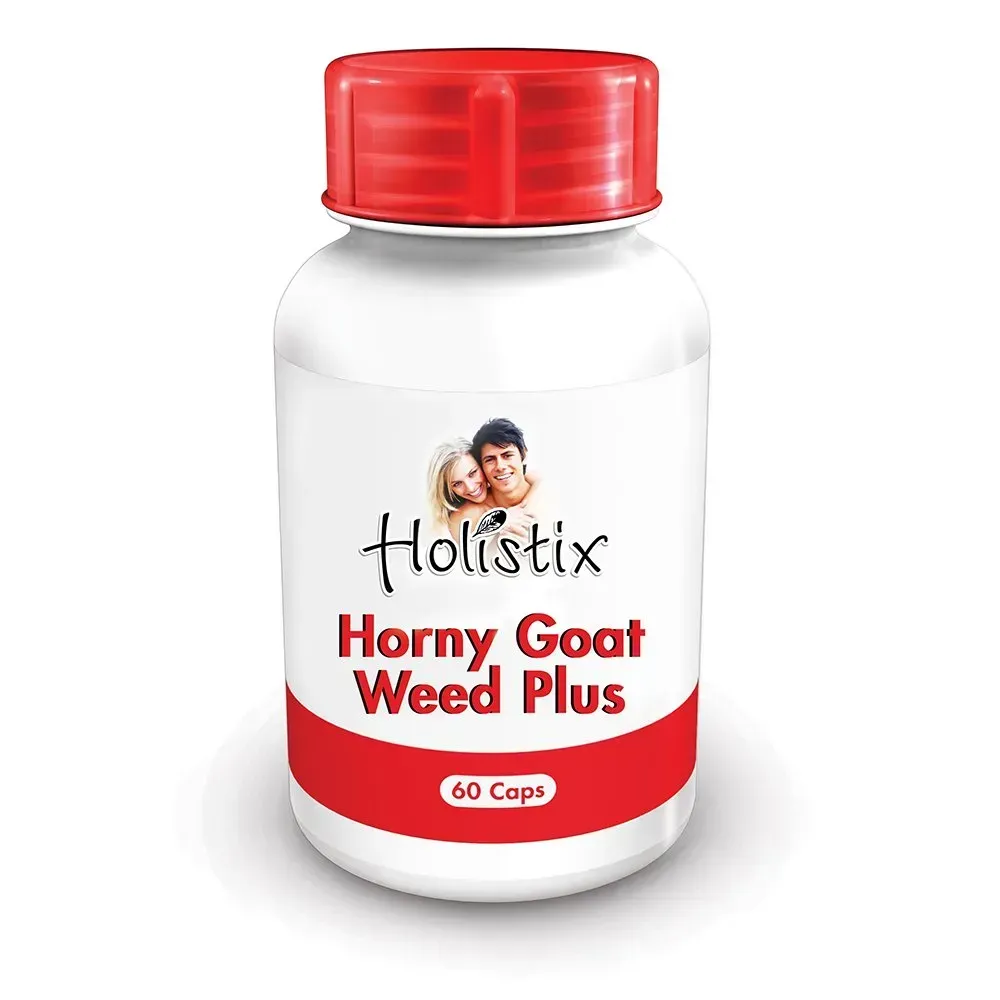 Front of Holistix Horny Goat Weed Plus 60 capsules bottle