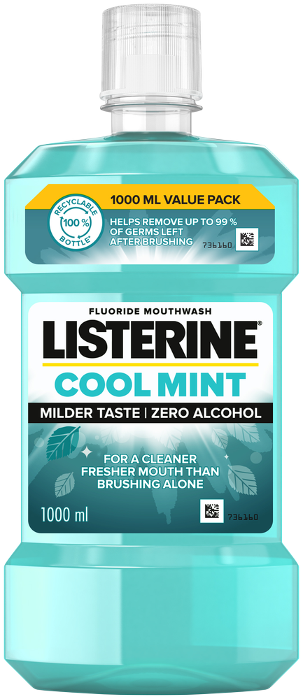 Listerine Cool Mint Fluoride Mouthwash 1L