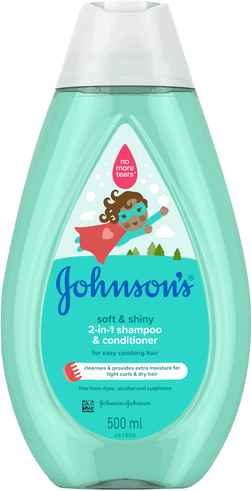 Johnson's Soft & Shiny 2-In-1 Shampoo & Conditioner 500ml
