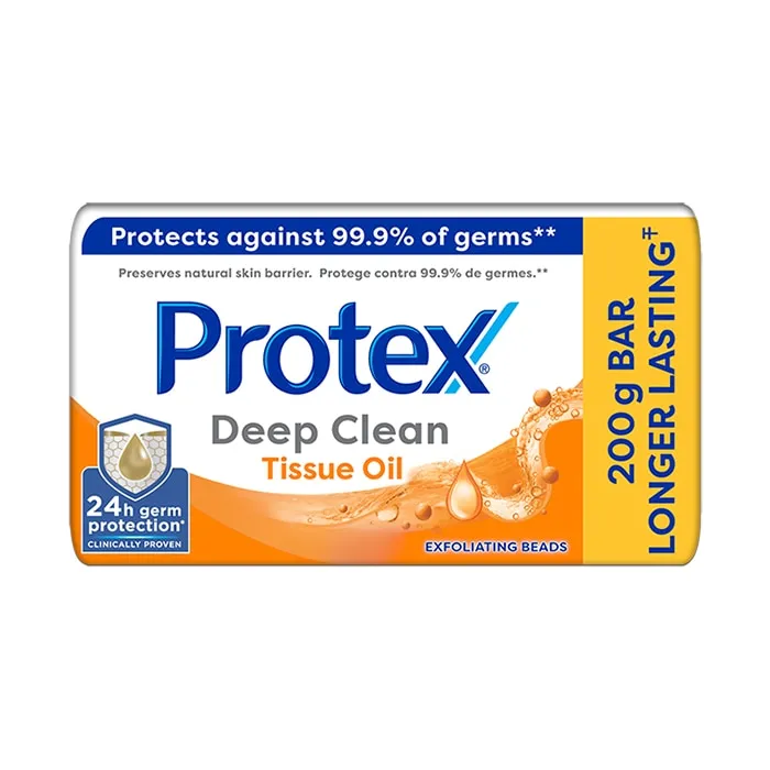 Front of Protex Deep Clean Tissue Oil Antigerm Bar Soap 200g