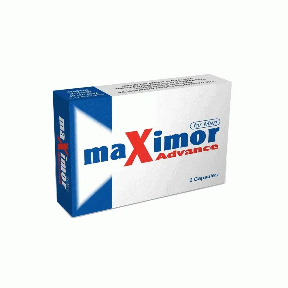 Angled view of Maximor Advance for Men 2 Capsules box