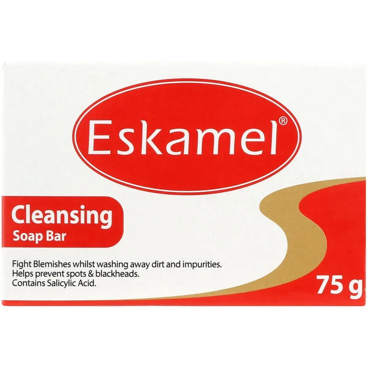 Front of Mentholatum Eskamel Cleansing Soap Bar 75 g box
