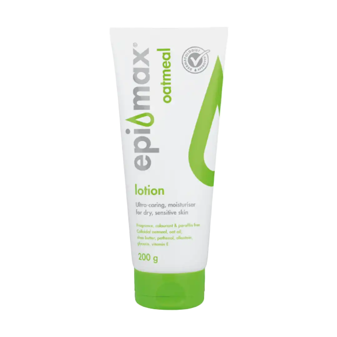 Front of Epi-Max Oatmeal Lotion 200 g tube