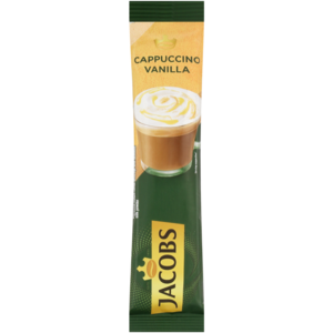 Front of Jacobs Cappuccino Vanilla sachet 18.5 g