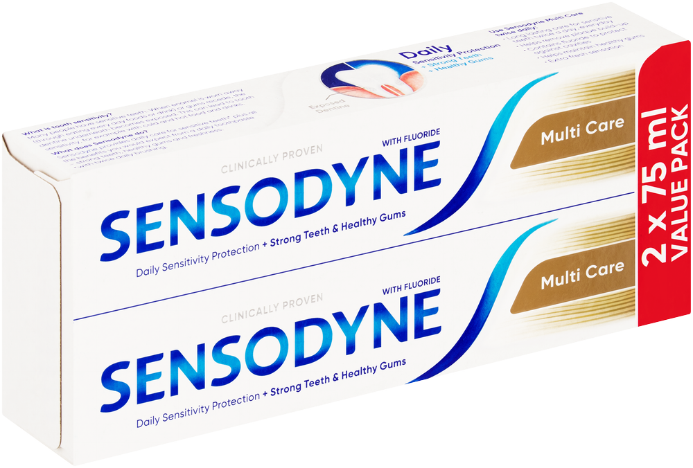 Sensodyne Multi Care Fluoride Toothpaste 2 x 75ml