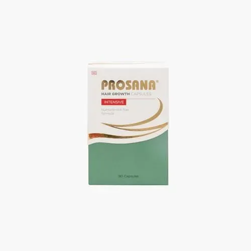 Front of Prosana Hair Growth Capsules Intensive 30 capsules box
