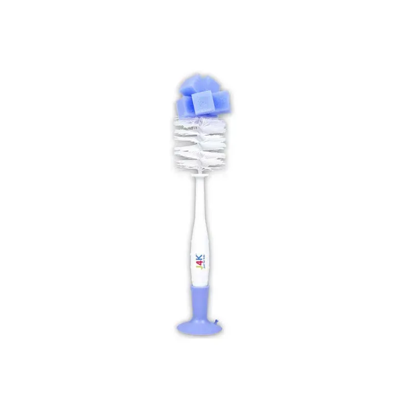J4K Bottle Brush Blue with sponge head and suction base