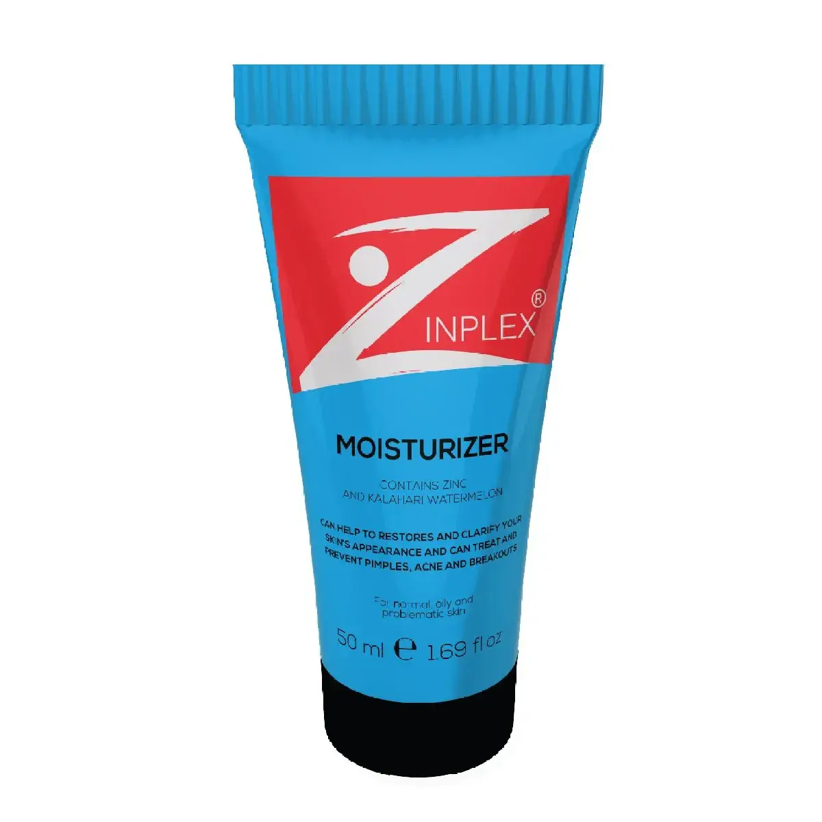 Front of House of Zinplex Moisturizer 50 ml tube on white background