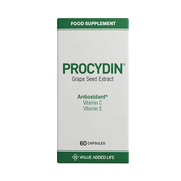 Front of Procydin Antioxidant Grape Seed Extract 60 Capsules pack