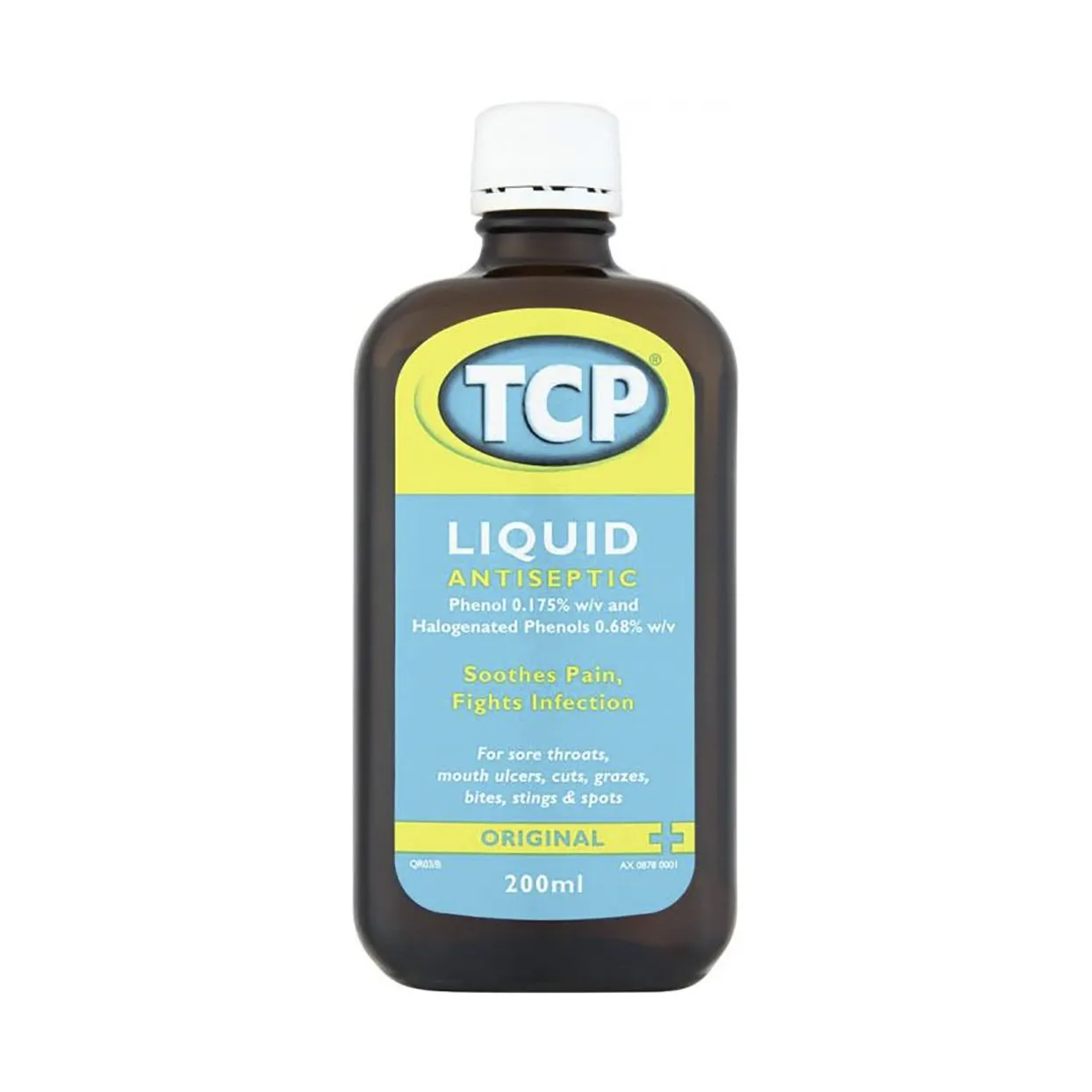 Front of TCP Liquid Antiseptic Original 200ml bottle