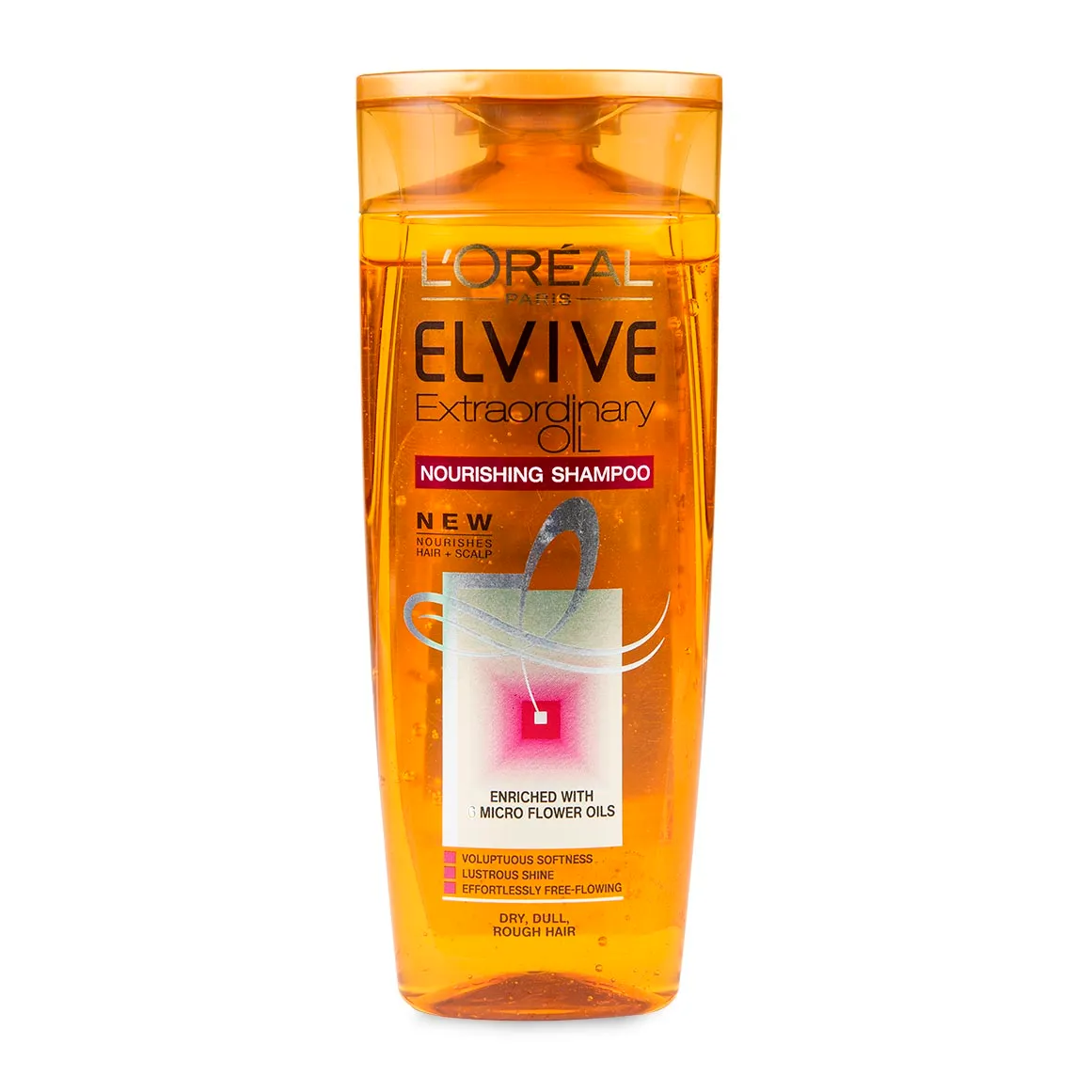Front of L'Oréal Paris Elvive Extraordinary Oil Nourishing Shampoo 250ml bottle