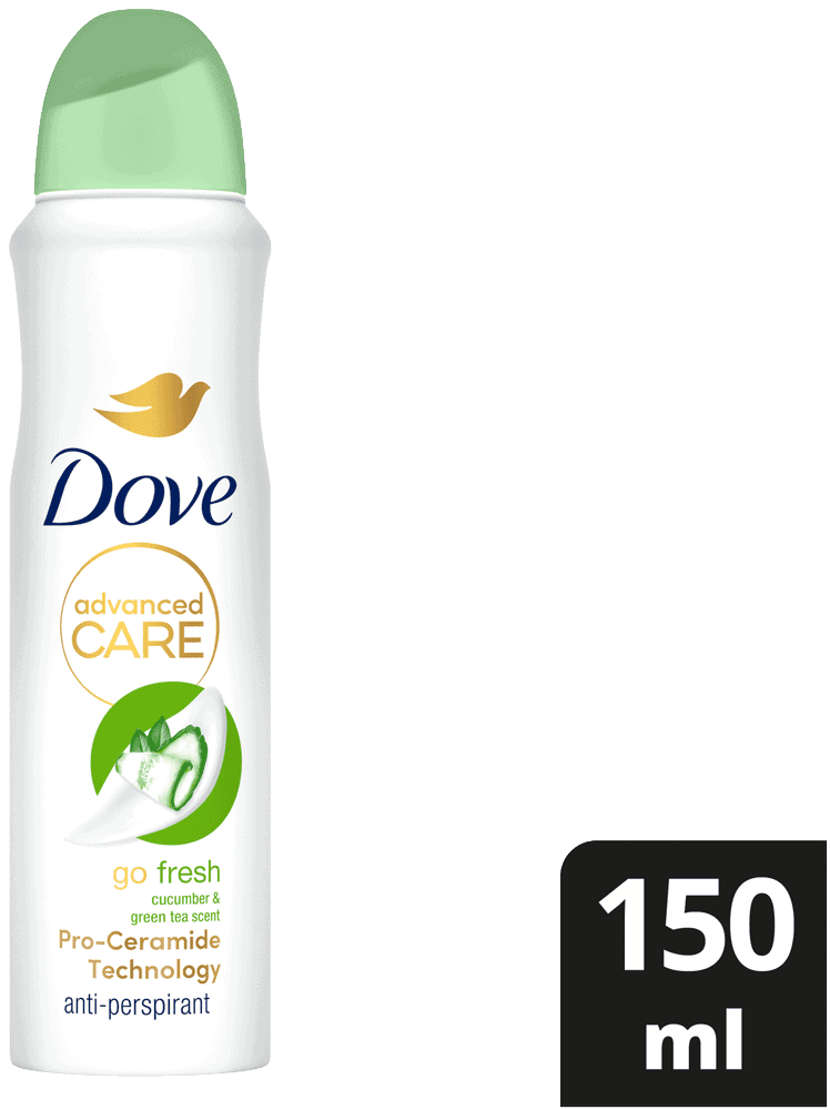 Dove Advanced Care Go Fresh Cucumber & Green Tea Go Fresh Anti-Perspirant Body Spray 150ml