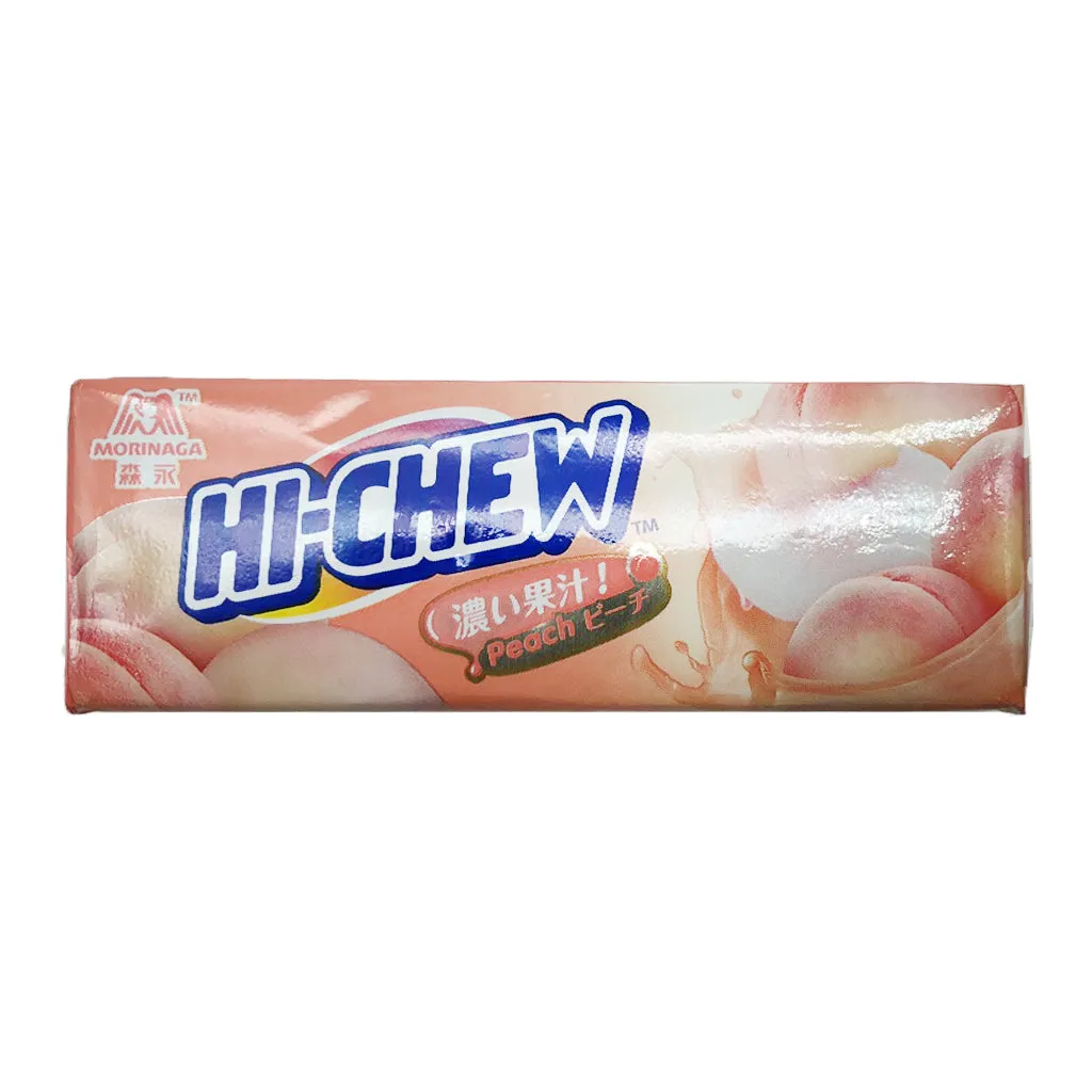 Front of Morinaga Hi-Chew Peach Flavour 35g pack