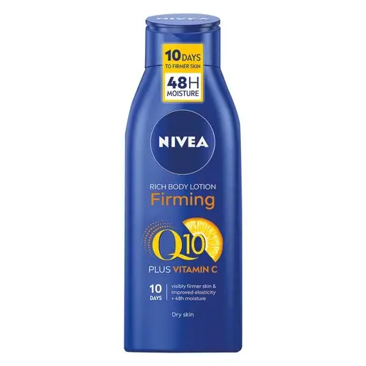 Front of NIVEA Q10 Plus Rich Firming Body Lotion 400 ml bottle