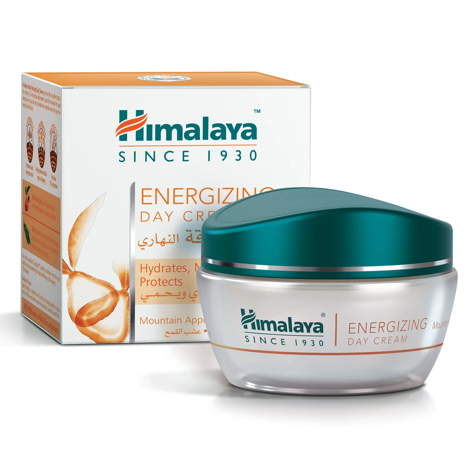 Front of Himalaya Energizing Day Cream 50g box and jar
