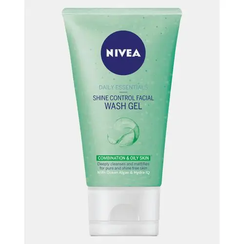 Front of NIVEA Daily Essentials Shine Control Facial Wash Gel 150 ml tube