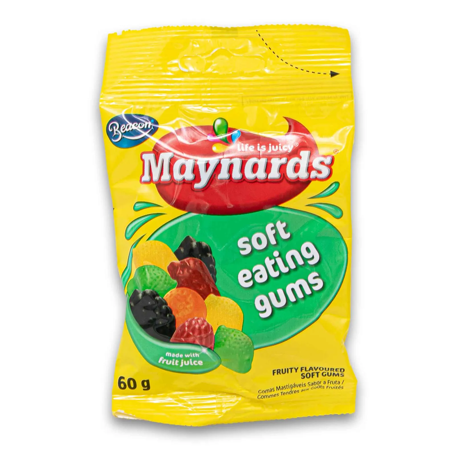 Front of Beacon Maynards Soft Eating Gums 60g pack