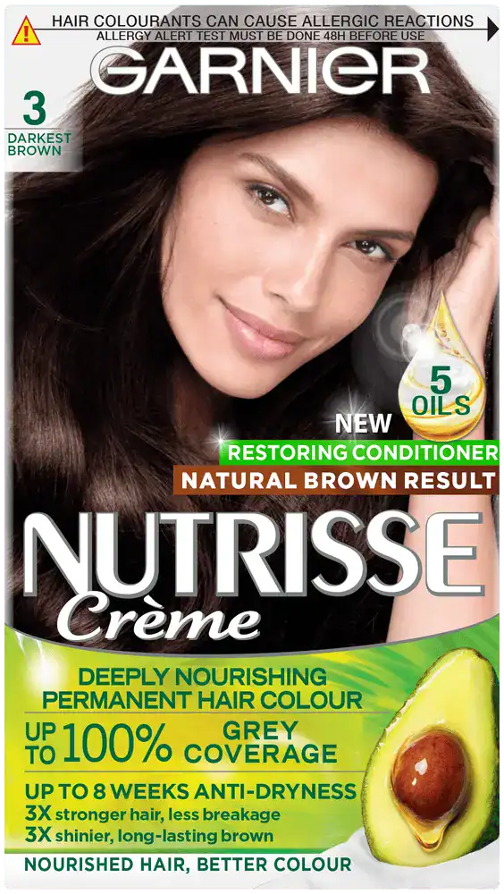 Garnier Nutrisse Créme Darkest Brown Permanent Hair Colour 1s