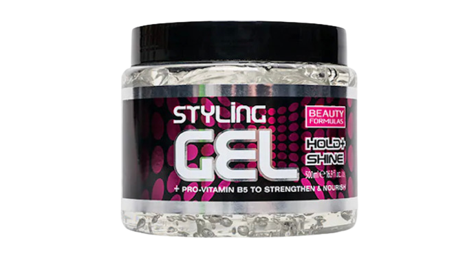 Front of Beauty Formulas Styling Gel Hold+ Shine 500ml jar