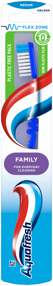 Front of Aquafresh Family Medium toothbrush pack